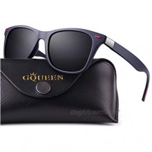 GQUEEN Polarised Sunglasses for Men Women Retro Sunglasses Man for Driving Fishing Sports MO90