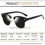 Joopin Semi-Rimless Polarised Sunglasses Man - UV400 Protection Retro Half Frame Sunglasses Unisex Polarized Women Mens Sunglasses