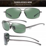 LEIMI Mens Polarized Sunglasses for Men Rectangular Driving Fishing Sun Glasses UV Protection 2458