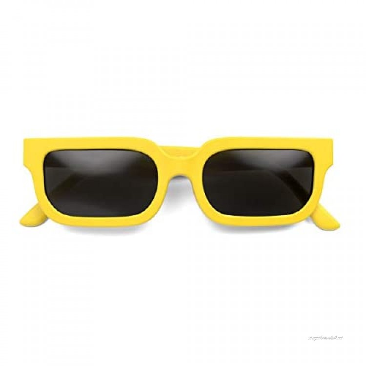 LONDON MOLE Eyeware | Icy Sunglasses | Square/Rectangle Glasses | Fashion Brand | UV400 Protection | Men's Women's Unisex | Spring Hinges |