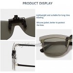 Long Keeper Polarized Clip on Sunglasses for Men Women Rimless Flip Up Lenses Anti-UV400 for Driving Fishing Cycling Outdoor Sports
