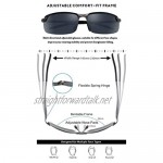 LZXC Polarized Driving Sunglasses Men Women Sport Eyewear Unbreakable Ultra-Light AL-MG Clear Black Lens
