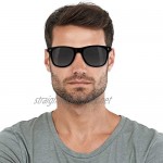 Navaris UV400 Bamboo Sunglasses - Unisex Retro Wooden Optics Glasses - Classic Wood Shades Women Men - Fashionable Eyewear with Case