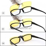 Polarized Rectangle Clip on Sunglasses Rimless for Prescription Eyeglasses Men Women