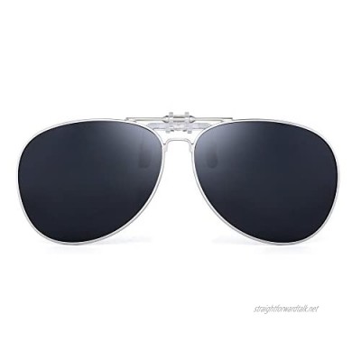 Retro Clip on Sunglasses Polarized Flip up Lenses Driving Eyeglasses Men