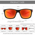 SUNGAIT Classic Square Polarized Sunglasses For Men Women Horn Rimmed Design