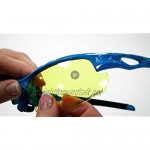 Tornado Sunglasses - White Blue Black Red - 2 additional UV400 Lenses suitable for Cycling Running Driving Sports