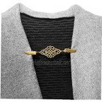 2pcs Sweater Pin Shawl Brooch Clips Shirt Collar Duck Clip Winter Scarf Clasps Charm Accessories Silver and Golden for Women Cardigan