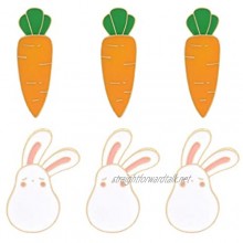 Amosfun Rabbit Bunny Brooches Breast Pin Cloth Accessories Decorations Easter Party Brooch Pins Easter Party Gift Party Supplies Pack of 6