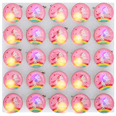 Atyhao LED Brooch 25Pcs Pink Horse LED Luminous Badge Pin for New Year Halloween Christmas Light Up Party Favors Gift