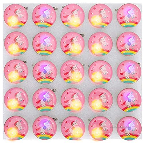 Atyhao LED Brooch 25Pcs Pink Horse LED Luminous Badge Pin for New Year Halloween Christmas Light Up Party Favors Gift