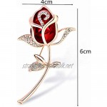 Belle's Bijou Boutique Eye catching red Rose Crystal and Rhinestone Brooch - a Perfect Accessory This Autumn/Winter