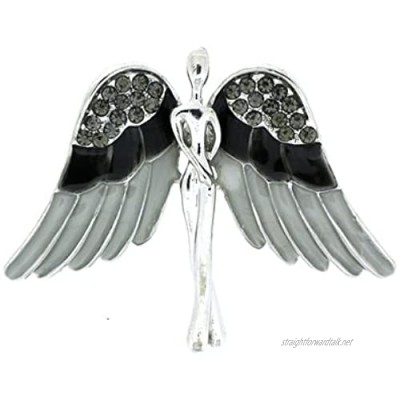 Brooches Store Enamel & Crystal Flying Angel with Wings Brooch