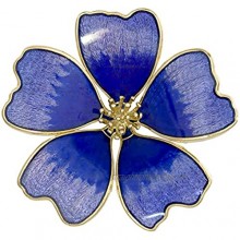 Ebuni Blue Cosmos Flower Brooch