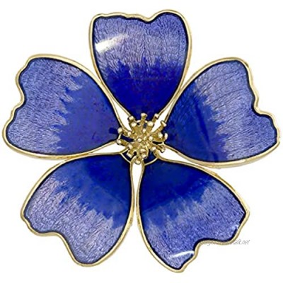Ebuni Blue Cosmos Flower Brooch