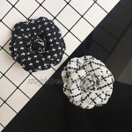 HEKEUOR Classic Camellia Brooch Pin Fabric Handmade Flower Pin for Men Women