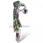 Santuzza Silver Brooch for Women Pure 925 Sterling Silver Colorful Hummingbird Animal Trendy Fine Jewelry Handmade Enamel