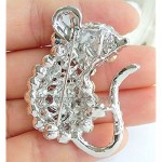 Sindary Art Style Mouse Rat Brooch Pin Pendant Austrian Crystal UKB3276