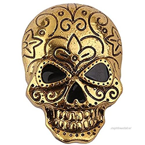 TENDYCOCO Skull Brooch Pin Halloween Party Favor Decoration (Antique Silver)