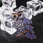 YAZILIND Cartoon Animal Brooch pin Rhinestone owl Shape Breastpin Women Party Corsage Birthday Jewelry Gift