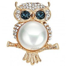YAZILIND Clothing Accessories Sweet Owl Form Cubic Zirconia Exquisite Alloy Brooch Pin for Women Girls
