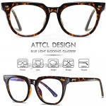 ATTCL Unisex Blue Light Blocking Glasses Women Mens Anti Eye Fatigue Non-Prescription Clear lens eyewear 2305 Leopard