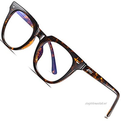 ATTCL Unisex Blue Light Blocking Glasses Women Mens Anti Eye Fatigue Non-Prescription Clear lens eyewear 2305 Leopard