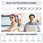Blue Light Blocking Glasses Women/Men Anti Eyestrain Headache Blue Light Glasses Lightweight TR90 Computer Gaming Round Glasses with UV Protection