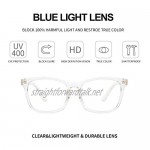 Blue Light Filter Blocking Glasses Computer Glasses Non-Prescription Lens Anti eyestrain Vintage Square Eyeglasses Women Men
