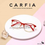 Carfia Retro Blue Light Blocking Glasses Womens Computer Glasses for PC Smartphone