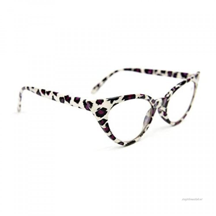Cat Eye Anti Blue Light Eyeglasses Retro 1950s 1960s Vintage Fashion Metal Hinges MT57ABL