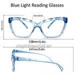 CAWINT 3 Pairs Anti Blue Light Glasses for Women Reading Glasses Readers Glasses Crystal Cateye Frame Blue Light Blocking UV400 Protection Anti Glare