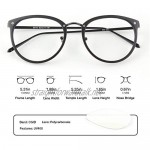 CGID Round Eyewear Frames TR90 Metal Frame Oversized Glasses for Men and Women