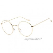 DAUCO Fashion Glasses Classic Round Shape Style Glasses Frames - Unisex Glasses Frames - Frame with Ordinary Glasses Lenses