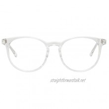 Fashion round clear transparent glasses clear crystal fashion spectacle frame unisex clear specs