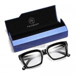 FEISEDY Classic Oprah Square Large Eyewear Non-prescription Thick Glasses Frame for Women B2461