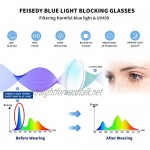 FEISEDY Retro Square Anti Blue Light Blocking Glasses Women Thick Oversized Computer Eyeglasses Double Metal Studs B2689