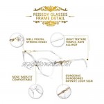 FEISEDY Retro Vintage Clear Lens Glasses Round Frame for Women Stylish Women Glasses B2472
