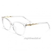 FEISEDY Retro Vintage Clear Lens Glasses Round Frame for Women Stylish Women Glasses B2472