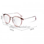 FEISEDY Round Vintage Clear Glasses UV400 Coating Computer Eyewear Glasses Metal Frame for Women Men B2260