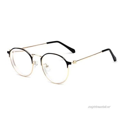 GEMSeven Retro Round Frame Myopia Glasses for Women Men Optical Computer Eyeglasses