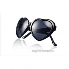 JKLYZXS Lolita Heart Shape Sunglasses Glasses -black