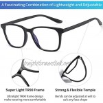 Joopin Blue Light Blocking Glasses with TR90 Frame Computer Gaming Glasses to Prevent Migraine - Uv400 Protection Square Eyeglasses for Men Women