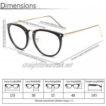 KINLOU Fashion Metal Frame Oval Glasses - Unisex Glasses Metal Frame Retro Clear Lens Vintage Geek Oversized Frame Eyelasses