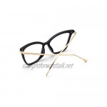 Ladies Modern Cateye Glasses，Clear Lens Non Prescription Decor Retro Eyewear Eyeglasses For Women