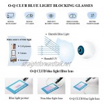 O-Q CLUB Block Blue Light Glasses Optical Anti-Blu-ray Glasses Square Glasses UV Protection for Women Men
