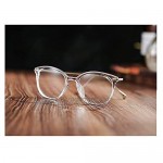 OYMI Clear Lens Glasses Round Eyeglasses Frame Non-Prescription Glasses for Women Men