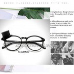 Round Vintage Optical Eyewear Non-prescription Eyeglasses Frame with Clear Lenses Unisex