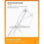 TIJN Retro Square Eyeglasses Frame Optical Eyewear Non-prescription Eyeglasses Frame with Clear Lens for Women Men