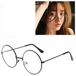 Unisex Round Glasses Metal Frame Summer Retro Clear Lens Vintage Geek Oversized Eyeglasses by BByu
